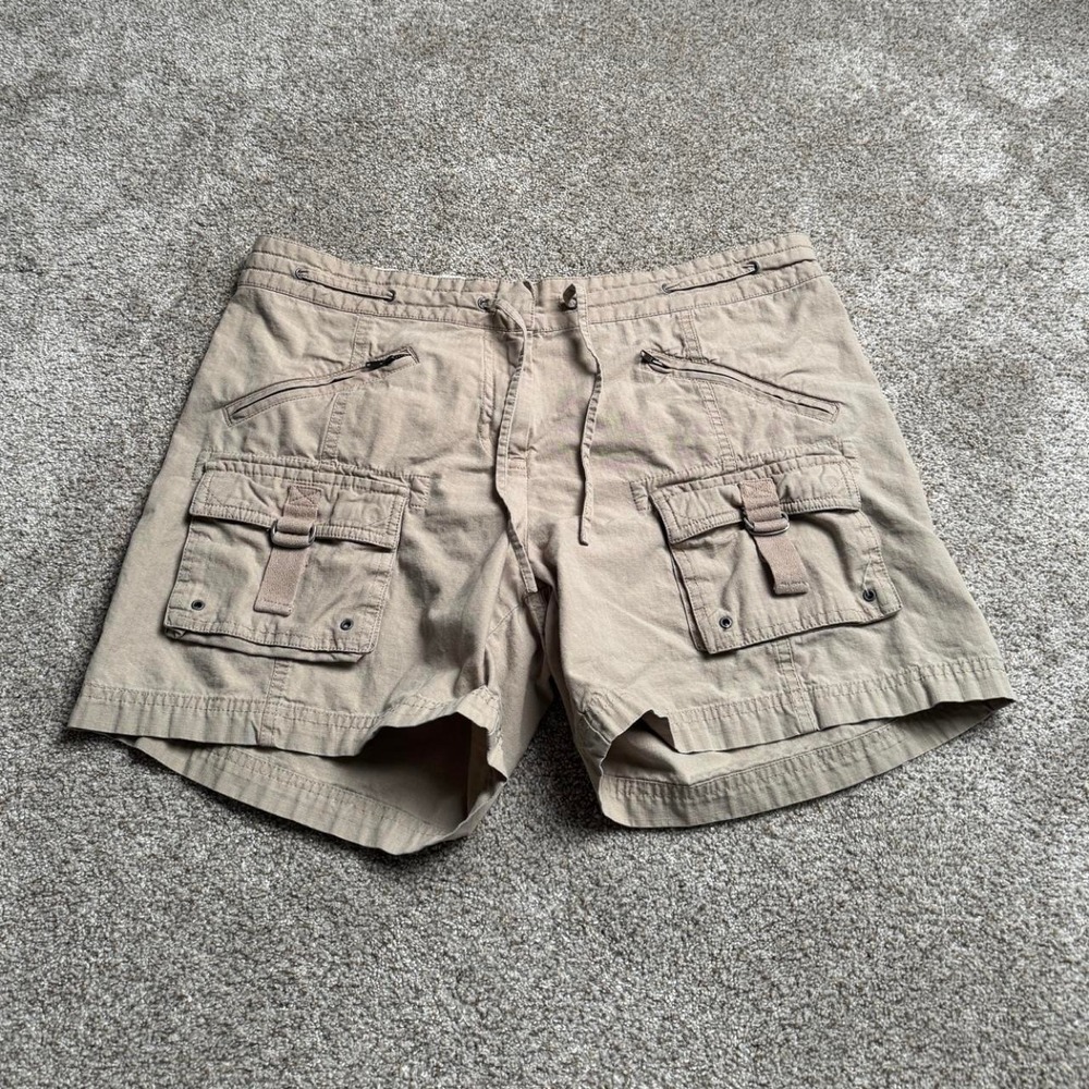 BEIGE CHEROKEE ZIPPER POCKET CARGO SHORTS